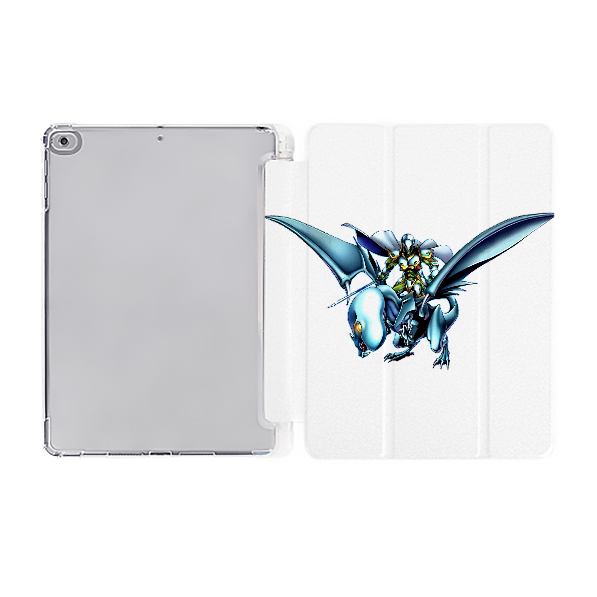 （画像用） 遊☆戯☆王 Yu-Gi-Oh! IPad ケース ペン収納付き 三つ折りスタンド PUレザー×シリコン 対応機種9.5/10.5/10.9インチ